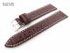 Watch band 20mm bordeaux by RIOS Louisiana Alligator grain light stitching (width of buckle 18 mm)
