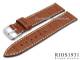 Watch band 20mm brown by RIOS Louisiana Alligator grain light stitching (width of buckle 18 mm)