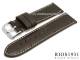 Watch band 24mm dark brown by RIOS Louisiana Alligator grain light stitching (width of buckle 22 mm)