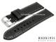 Watch band 24mm black by RIOS Louisiana Alligator grain light stitching (width of buckle 22 mm)