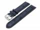 Watch band 22mm dark blue genuine OSTRICH (width of buckle 20 mm)