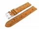 Watch band 18mm light brown genuine OSTRICH white seam (width of buckle 18 mm)