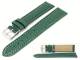 Watch band XL 22mm dark green genuine SHARK leather white seam (width of buckle 20 mm)