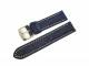 Watch band 18mm dark blue genuine ostrich white stitching (width of buckle 16 mm)