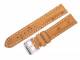 Watch band 20mm light brown genuine ostrich white stitching (width of buckle 18 mm)