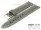Watch band 18mm stone gray by RIOS genuine Shark white stitching (width of buckle 16 mm)