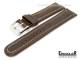 Watch band 22mm dark brown waterproof white seam Eichmueller