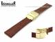 Watch band 22mm brown deployant clasp golden Croco Grain from Eichmueller