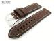 Watch band XL 24mm dark brown by RIOS for OFFICINE PANERAI smooth surface white stitching