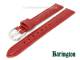 Watch band 12mm red by Barington genuine ostrich (leg)