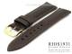 Watch band 20mm dark brown RIOS genuine buffalo stitched (width of buckle 18 mm)