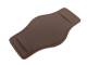 Leather pad 20-24mm dark brown stitched