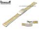 Watch band 20mm stainless steel dual tone partly polished elegant from Eichmueller