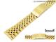 Watch band 18mm stainless steel gold-plated Jubilee Style partly polished from Eichmueller
