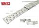 Watch band stainless steel extra long 22mm brushed partly polished sporty-elegant from BEAR