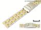Watch band 18mm stainless steel dual tone elegant partly polished from Eichmueller