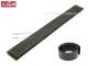 Stainless steel band 18mm (plus 20mm ends) black partly polished expansion band from BEAR