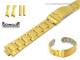 Watch band 18mm stainless steel golden matt straight & curved end links from Eichmueller