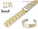 Watch band 18mm stainless steel dual tone matt straight & curved end links from Eichmueller