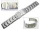 Watch band 18mm stainless steel brushed surface solid-look casual design