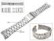 Watch strap 22-26mm Stainless Steel EULIT partly polished multiple ends curved/straight