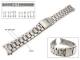 Watch strap 18-22mm Stainless Steel EULIT partly polished multiple ends curved/straight