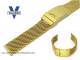 Watch band stainless steel 18mm heavy mesh PVD-Gold from Vollmer