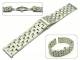 Watch band stainless steel 20mm solid heavy type polished with butterfly clasp