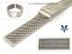 Watch band stainless steel 20mm mesh extravagant partly polished deployant clasp from Vollmer