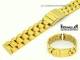 Watch band 22mm solid stainless steel PVD-gold from Eichmueller