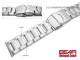 Stainless steel band 22mm solid-look partly polished sporty from BEAR