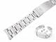 Watch band stainless steel 20mm solid curved ends brushed surface deployant clasp by Herzog