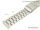 Watch band 24mm stainless steel partly solid matt/polished clasp Marburger