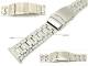 Watch band stainless steel 26mm clasp with extension partly polished sporty