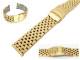 Watch band stainless steel 22mm solid gold plated brushed surface heavy type