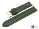 Watch band 20mm dark green leather smooth by Piero Magli (width of buckle 20 mm)