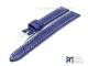 Watch band 16mm blue alligator grain elegant white stitching by Piero Magli (width of buckle 14 mm)
