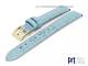 Watch band 16mm light blue alligator grain white stitching by Piero Magli (width of buckle 14 mm)