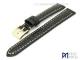 Watch band 14mm black alligator grain elegant white stitching by Piero Magli (width of buckle 12 mm)