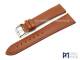 Watch band 21mm light brown genuine calfs leather stitched by Piero Magli (width of buckle 18 mm)