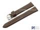 Watch band XL 20mm dark brown finely grained without stitching Piero Magli (width of buckle 18 mm)