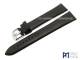 Watch band XL 20mm black finely grained without stitching by Piero Magli (width of buckle 18 mm)