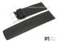 Watch band 28mm black leather grained surface without stitiching Piero Magli (width of buckle 28 mm)