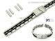 Watch band stainless steel dual tone (steel/black) 12-16mm multiple ends solid-look from Piero Magli