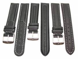 Set of 3 watch bands CHRONO SPORT black 18/20mm