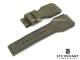 Watch strap STEINHART 24mm black juchten leather vintage look (width of buckle 22 mm)