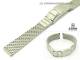 Watch band short stainless steel 14mm mesh polished robust by Staib