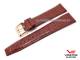 Original watch strap 23mm auburn leather alligator grain for Arktika 3409050 VOSTOK EUROPE