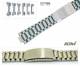 Watch band stainless steel dual tone 18-22mm multiple ends curved/straight sporty deployant clasp