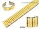 Watch band Fixoflex S expansion band telescopic end 18-22mm stainless steel golden extravagant ROWI